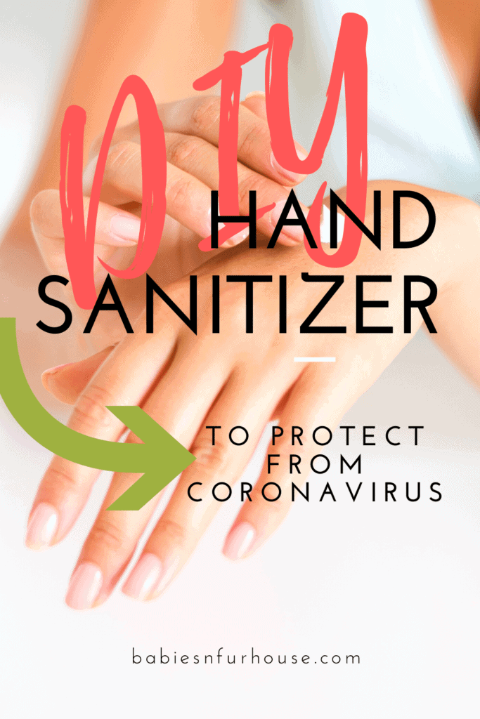 DIY Hand Sanitizer. What to make when you can't get hand sanitizer or alcohol. #DIY #HandSanitizer